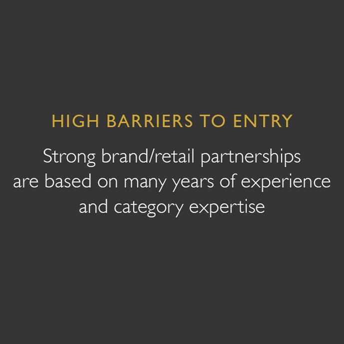 Wos HIGH BARRIERS TO ENTRY